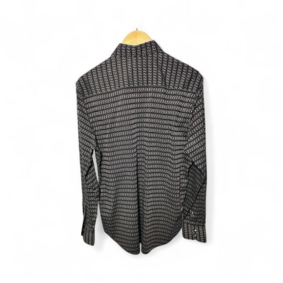 Robert Graham Cubist Classic Fit Cotton Blend Button-Up Shirt Black/Red Medium - Picture 4 of 11